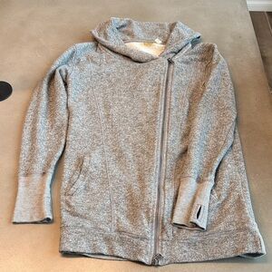 Zella Heather Gray Knit asymmetrical zipper jacket